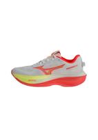 MIZUNO Bėgimo batai žaliosios citrinos spalva / šviesiai pilka / šviesiai raudona