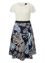 s.Oliver BLACK LABEL Suknelė kremo / tamsiai mėlyna / dangaus žydra / geltona