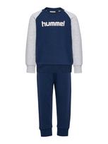 Hummel Treniruočių kostiumas tamsiai mėlyna / margai pilka / balta