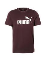 PUMA Sportiniai marškinėliai 'Ess No. 1' šokolado spalva / balta
