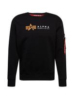 ALPHA INDUSTRIES Megztinis be užsegimo šafrano spalva / raudona / juoda / balta