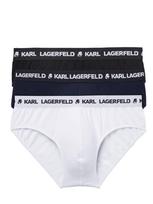 Karl Lagerfeld Vyriškos kelnaitės tamsiai mėlyna / juoda / balta