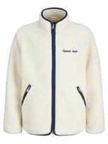 Jack & Jones Junior Flisinis džemperis 'Norrebro ' tamsiai mėlyna / balta