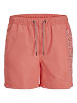 JACK & JONES Maudymosi trumpikės 'JPSTFiji' koralų splava / juoda / balta