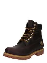 TIMBERLAND Auliniai batai su raišteliais tamsiai ruda / juoda