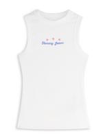 Tommy Jeans Palaidinė be rankovių 'Logo Slim Tank' sodri mėlyna („karališka“) / melionų spalva / balta