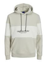 JACK & JONES Megztinis be užsegimo 'JORLakewood' smėlio spalva / glaisto spalva / juoda