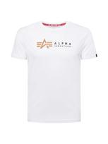 ALPHA INDUSTRIES Marškinėliai ruda (konjako) / juoda / balta