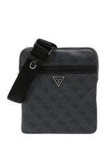 GUESS Rankinė su ilgu dirželiu 'MILANO CROSSBODY FLAT' bazalto pilka / juoda / sidabrinė