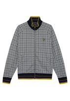 Lyle & Scott Demisezoninė striukė 'Hawick' geltona / akmens / šviesiai pilka / juoda