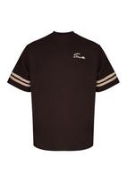 SikSilk Marškinėliai 'Script' ruda (konjako) / tamsiai ruda