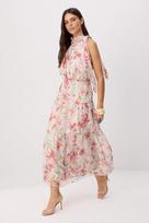 Trendyol Suknelė kremo / šviesiai žalia / rožių spalva / šviesiai raudona
