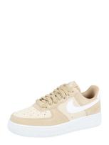 Nike Sportswear Sportbačiai be auliuko 'AIR FORCE 1 '07' smėlio spalva / zomšos spalva / balta