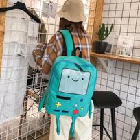 Funny personality three-dimensional student backpack cartoon adventure time backpack A-DH mėlyna