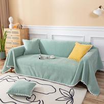 Wind Sofa Towel Anti-cat Scratch Sofa Cover Cloth for Four Seasons Sofa Blanket Sofa Cover 90*90cm gray