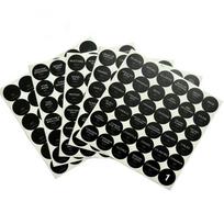 180Pcs 1.38  Printed Spice Jars Labels Self Adhesive Round Kitchen Storage Glass Bottle Stickers Easy to Use Black