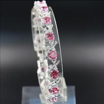 Šviežių slyvų žiedų cirkonio apyrankė moterims Kūrybinga cirkonio universali apyrankė Daugiaspalvė Length 19.5 cm rožinė raudona spalva