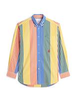 TOMMY HILFIGER Marškiniai azuro spalva / geltona / tamsiai žalia / oranžinė