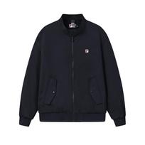 FILA Heritage Fashion Simple Basic Classic Retro Sports Casual Comfortable Versatile Woven Jacket Men jackets Legendary-Blue F11M618701FNV M black