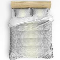 Mandala Gradient Bohemian Flower Duvet Cover With Pillow Case Custom 3pcs Bedding Set Quilt Cover Double Bed Home Textile EU single(135x200cm) white