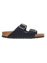 BIRKENSTOCK Šlepetės 'Arizona Vegan Birkibuc Narrow Fit Earthy Black' juoda