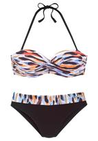LASCANA Bikinis mėlyna dūmų spalva / kaštoninė spalva / oranžinė / juoda