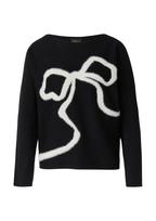 s.Oliver BLACK LABEL Megztinis juoda / balta