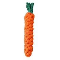 Carrot Dog Rope Toy Interactive Cotton Rope Dog Chew Toy for Aggressive Chewers Puppy Teeth Cleaning Toy for Small Medium Dogs 1pc Carrot Set orange