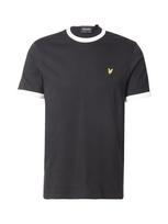 Lyle & Scott Marškinėliai 'Ringer' juoda / balta