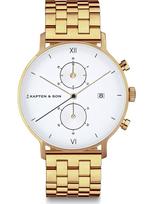 Kapten & Son Analoginis (įprasto dizaino) laikrodis 'Chrono Small Gold Steel' auksas
