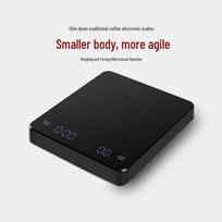 USB Rechargeable Mini Espresso Scale with Timer for Hand Drip, Outdoor, and Office Use gray