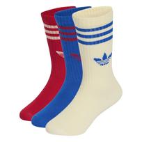 ADIDAS ORIGINALS Kojinės 'Crew 3 Pairs' kremo / mėlyna / raudona