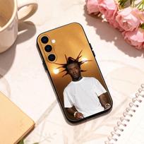 cool Rapper L-Lil Uzi V-Vert   phone Case For Samsung Galaxy A73,A72,A71,A70,A53,A52,A51,Others Soft Black Shell Samsung a72 orange