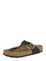 BIRKENSTOCK Šlepetės per pirštą 'Gizeh' ruda / juoda