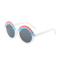 Kids Sunglasses Vibrant Colorful Lens Eyewear Children Sunglasses Lightweight Eye Sunglasses For Birthday Party Vacation white