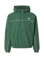 Nike Sportswear Demisezoninė striukė 'CLUB ATHLETE' tamsiai žalia / balta