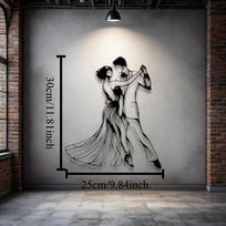 Šiuolaikinio šokio pora Metalinė sienos meno skulptūra Tango šokėjas Namų dekoras 12in juoda