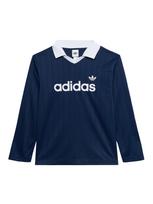 ADIDAS ORIGINALS Marškinėliai 'LOOSE LONG SLEEVE PINSTRIPE' tamsiai mėlyna / balta