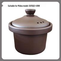 Midea Electric Stew Pot Terracotta Inner Lid Accessories - Purple Clay Stewing Lid Replacement 1.5L for DG15Q2-418W gray