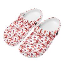 Cute Printed EVA Clogs Unisex Easy Clean Lightweight Slip On Casual Footwear Soft Sole Summer Sandals Daily Leisure Wear 36 balta