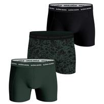 BJÖRN BORG Boxer trumpikės žalia / juoda / balta