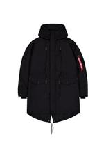 ALPHA INDUSTRIES Demisezoninė striukė raudona / juoda / balta
