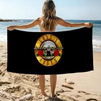 Cool Band Guns N Roses Rock Skull Towel Beach Towel Oversized Quick Dry Towel Absorbent Soft Swim Beachtowels For Men Women STJ40x70CM brown