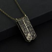 Fashion Grimm Box Key Can Open Necklace Bronze Alloy Pendant Necklace for Men Women Lolita Vintage Jewelry Accessories black