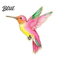 Hummingbird Gift Idea Badge Hard Enamel Rubber Backing Pin Jackets raudona