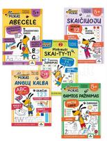 Serijos „Šuniukas Mokas“ 5 knygelių rinkinys: Abėcėlė + Mokausi skaityti (2) + Skaičiuoju + Anglų kalba + Gamtos pažinimas - Živilė Labutė, Eglė Saikauskienė