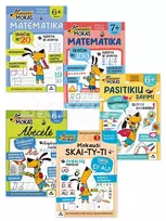 Serijos „Šuniukas Mokas“ 5 knygelių rinkinys: Abėcėlė + Mokausi skaityti (3) + Pasitikiu savimi + Matematika nuo 6 m. + Šuniukas Mokas. Matematika nuo 7 m. - Živilė Labutė, Eglė Saikauskienė