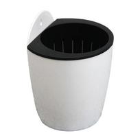 Wall-Mounted Flower Pot Automatic Water-Absorbing Plastic Soil Or Hydroponics System Pot For Wall Balcony Flower Pot Holder S black