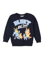 NAME IT Megztinis be užsegimo 'NMMJUST BLUEY' tamsiai mėlyna / šviesiai mėlyna / geltona / oranžinė