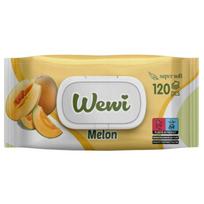 Wewi Melon Wet Wipes Energetic Freshness and Softness 120 Pieces